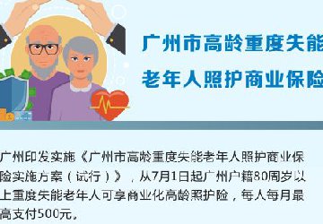 一图读懂：广州市高龄重度失能老年人照护商业保险